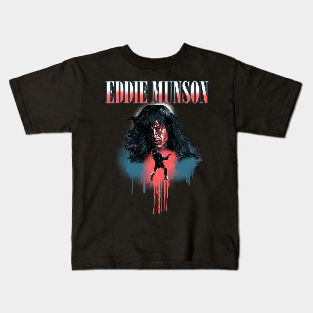 Eddie Munson Kids T-Shirt by lazartemarjun